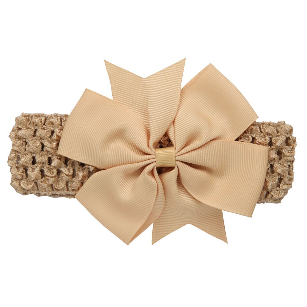 Baby Girl Bows Wave Headbands Big Bowknot Hair Accessories Cotton Wide Head Turban Infant Newborn Headbands Solid Headwraps