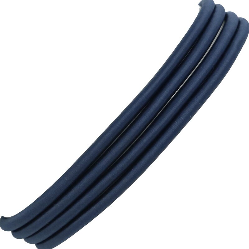Product Zijde Sieraden Koord met Holle Rubber voor Sieraden Maken DIY Craft Accessoires Nceklace Armband Bevindingen 45 cm/lot: Navy