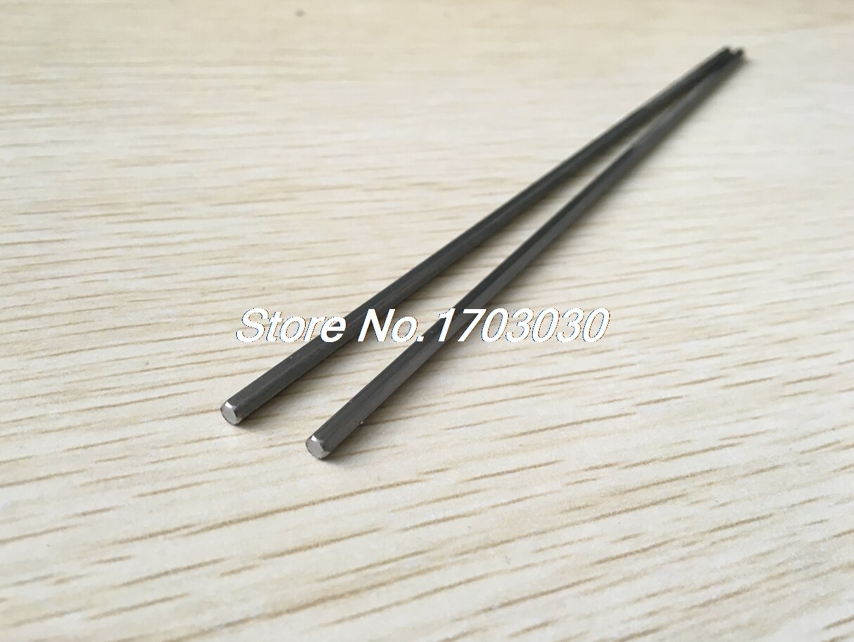 Længde 200/150/100 mm *  diameter 3mm rc rustfrit stål aksel sekskant borestang bar 2 stk