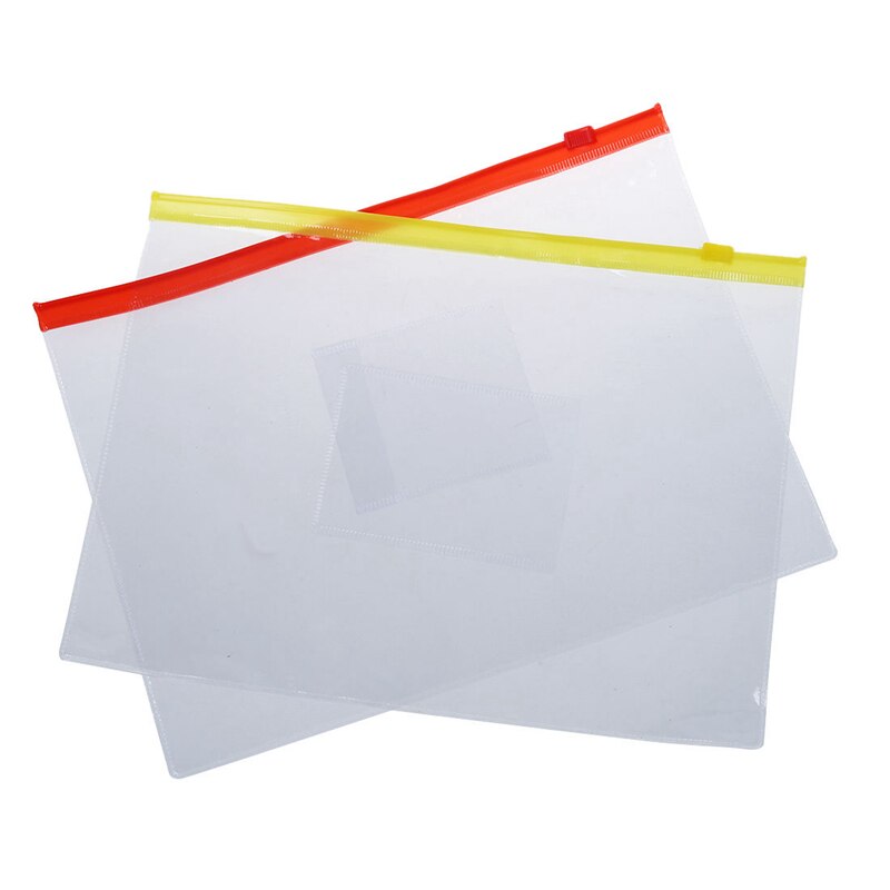 20PCS Plastic Slider Zip Lock Bags Files Holder for A5 Paper