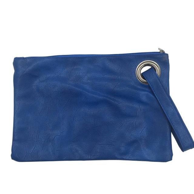 Solid Handbag Women's Clutch Bag Leather Women Envelope Bag Zipper Evening Bag Female Clutches Handbag Torebki Damskie