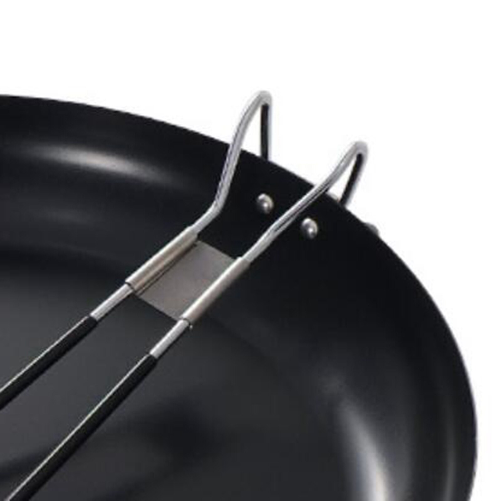 Hiking Picnic Camping Cookware Nonslip Iron Frying Pan Pot Lightweight Camp Cooking Supplies Camping Cookware