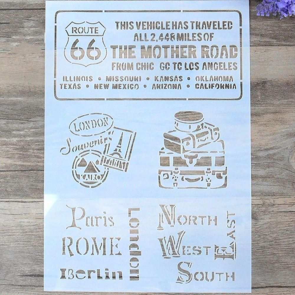 Stencil Sjabloon Voor Schilderen Op Hout, Stof, Papier, Airbrush, Muren Art, Multifunctionele Scrapbooking Decor: B