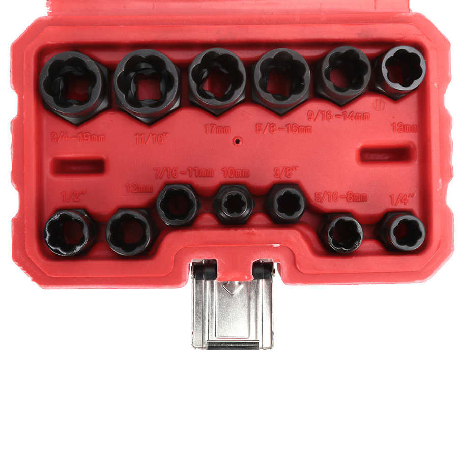 13PCS Screw Extractor Set Rust Resistance Extractor for Broken Screw Damaged Nut