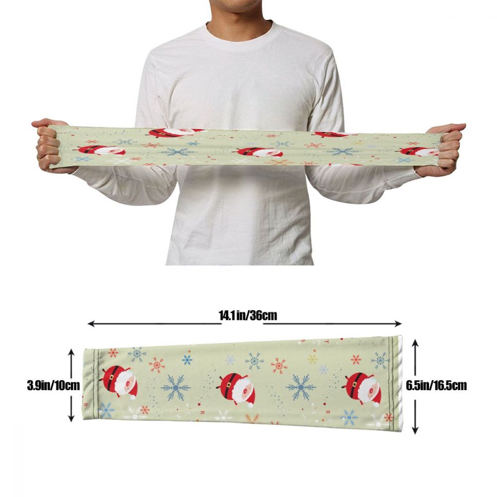 Calf Protector Sleeves Men Women Gym Sports Safety Calf cooling Compression Sleeves Shin Cycling Santa Claus snowflake Q007