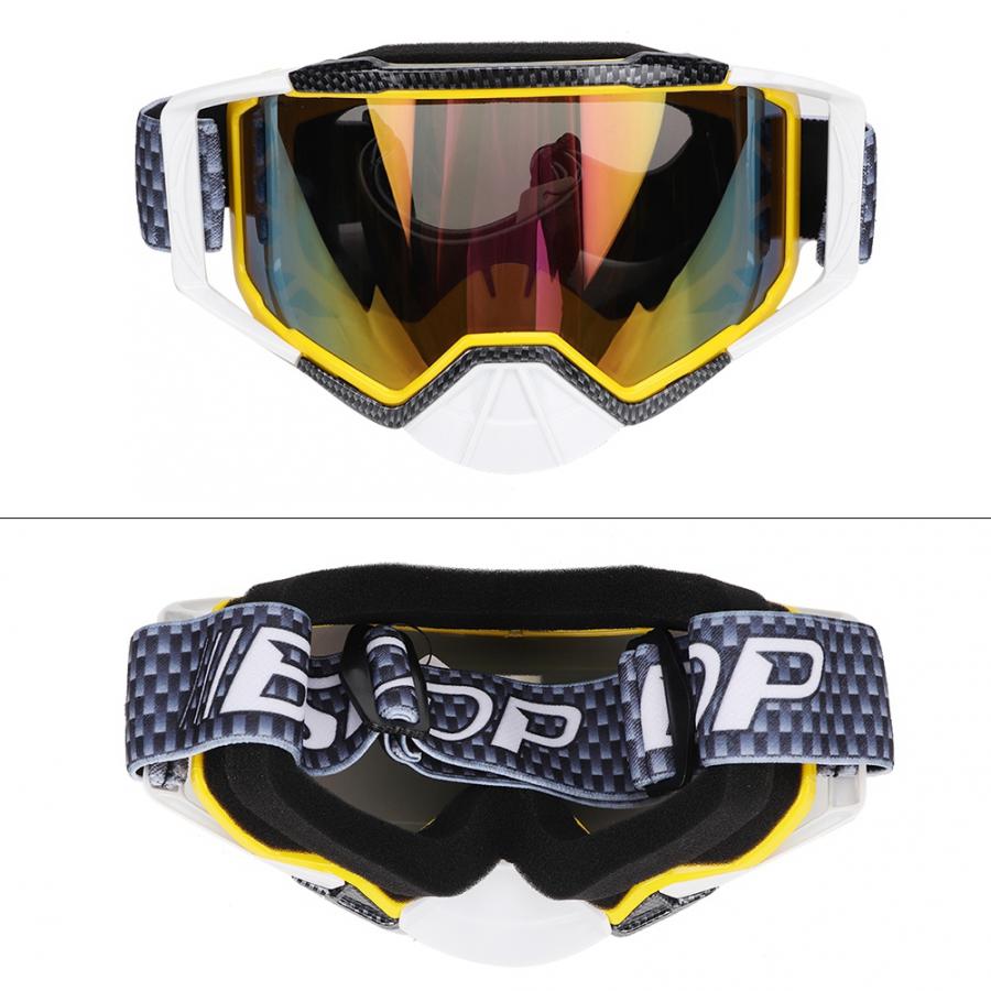 Gafas de Motocross a prueba de polvo Anti niebla UV gafas de protección para montar en bicicleta motocicleta piezas ABS + esponja