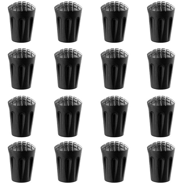 16 Pack Rubber Trekking Pole Tip Protectors-11mm Hiking Pole Replacement Tips Fits All Standard Hiking Trekking Walking Poles: Default Title