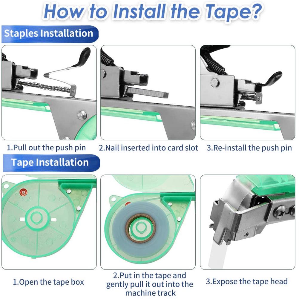 Hand Plant Tying Machine Durable Convenient Tapener Tool Plant Agriculture Tape Tool For Fruit Flower Vegetable Garden Tools