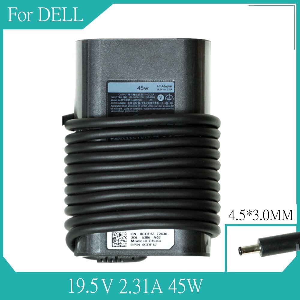 19.5V 2.31A 45W PA-1450-66D1 LA45NM140 laptop ac power adapter charger for Dell Latitude 13 3379 7350 XPS 13 9333 9343 9350 9360