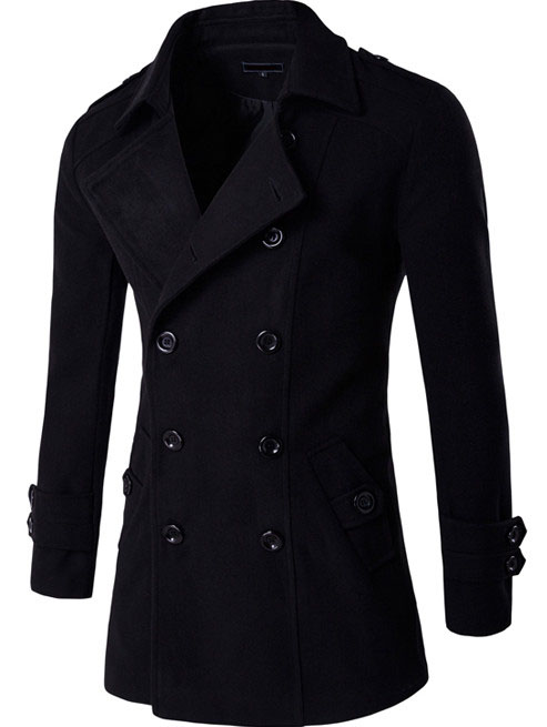 Manteau en laine pour homme, veste d'automne et – Grandado