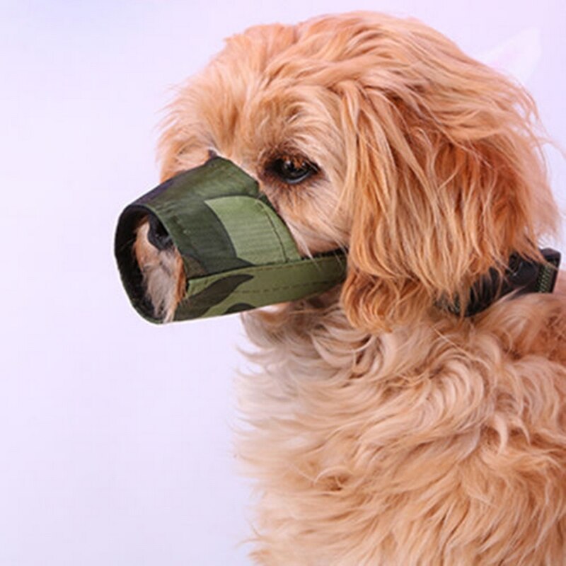 Dog Muzzle Mask Adjustable Mesh Good Permeability Nylon Mouth Muzzle Grooming Anti Bark Stop Chewing for Big Medium Smal Dogs