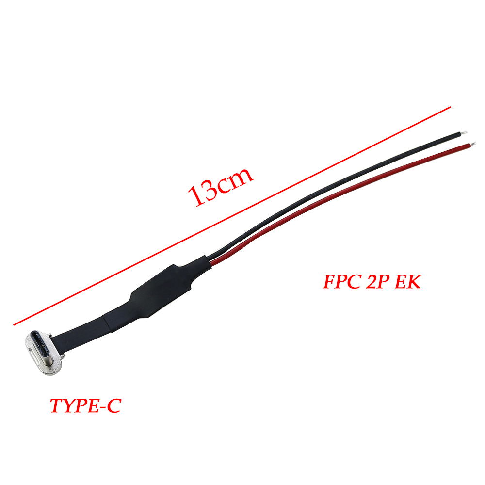 USB C tipo C FPC 2 pines 3 pines con resistencia R1 Cable plano suave Cable de carga macho extensión de Cable de carga de carga rápida para teléfono: Multicolor