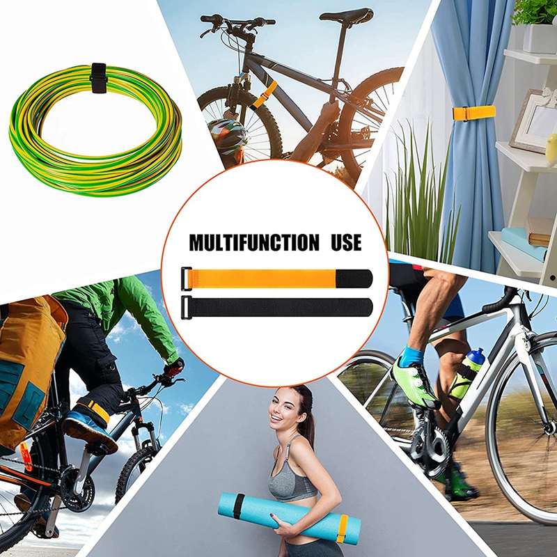 15 Pieces Bike Straps Adjustable Bike Rack Straps Reusable Bike Cinch Strap Replacement Bicycle Accessories