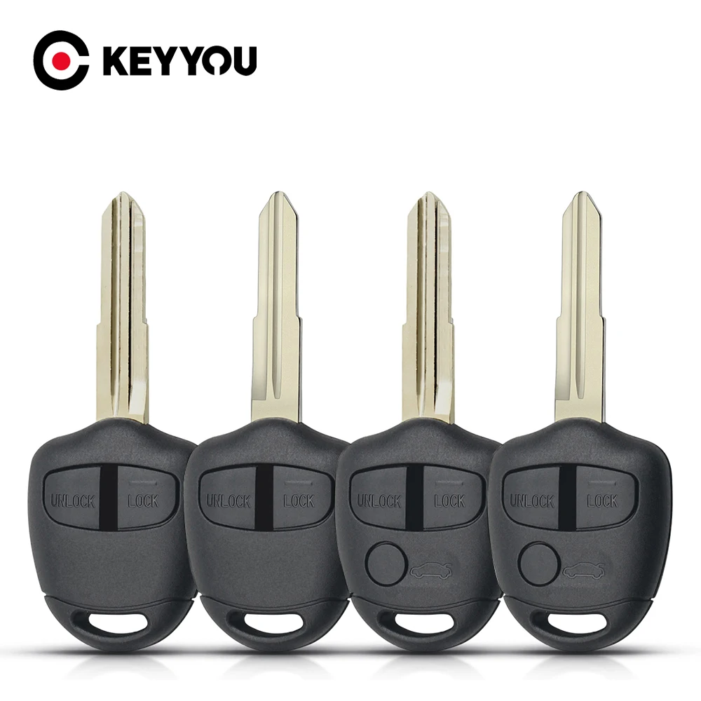 KEYYOU para Mitsubishi Outlander Grandis Pajero Lancer coche fob nueva carcasa de llave remota 2/3 botones