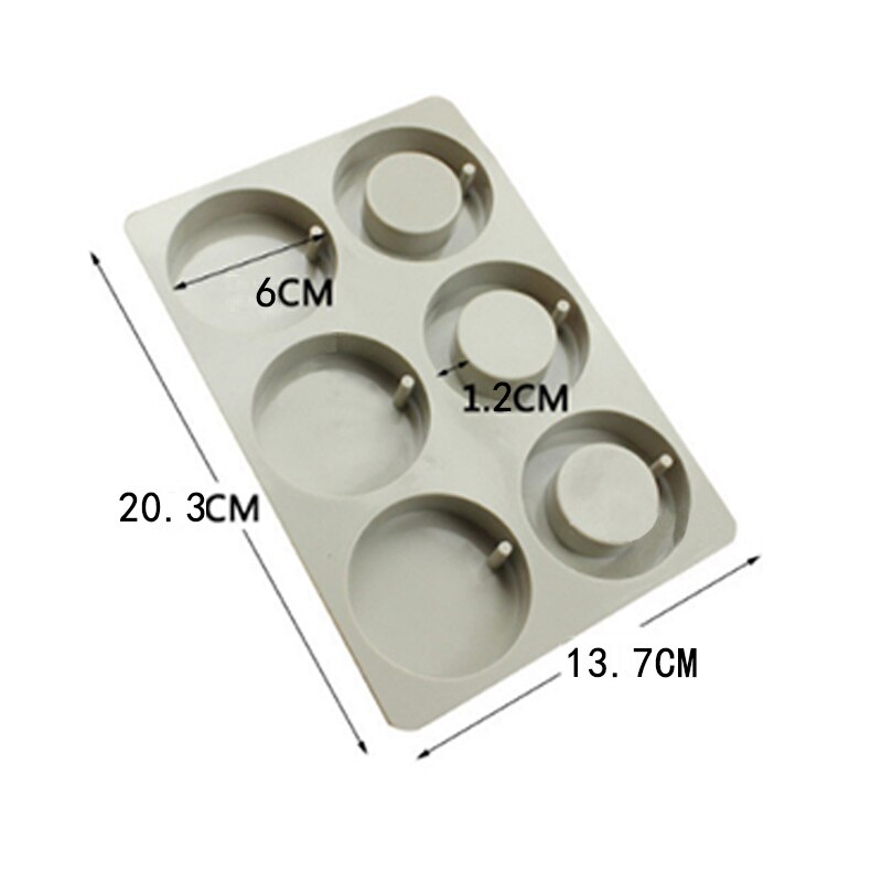 Handmade soap mold 6 with rectangular oval DIY silicone mold Aromatherapy gypsum handmade soap baking utensils: 04