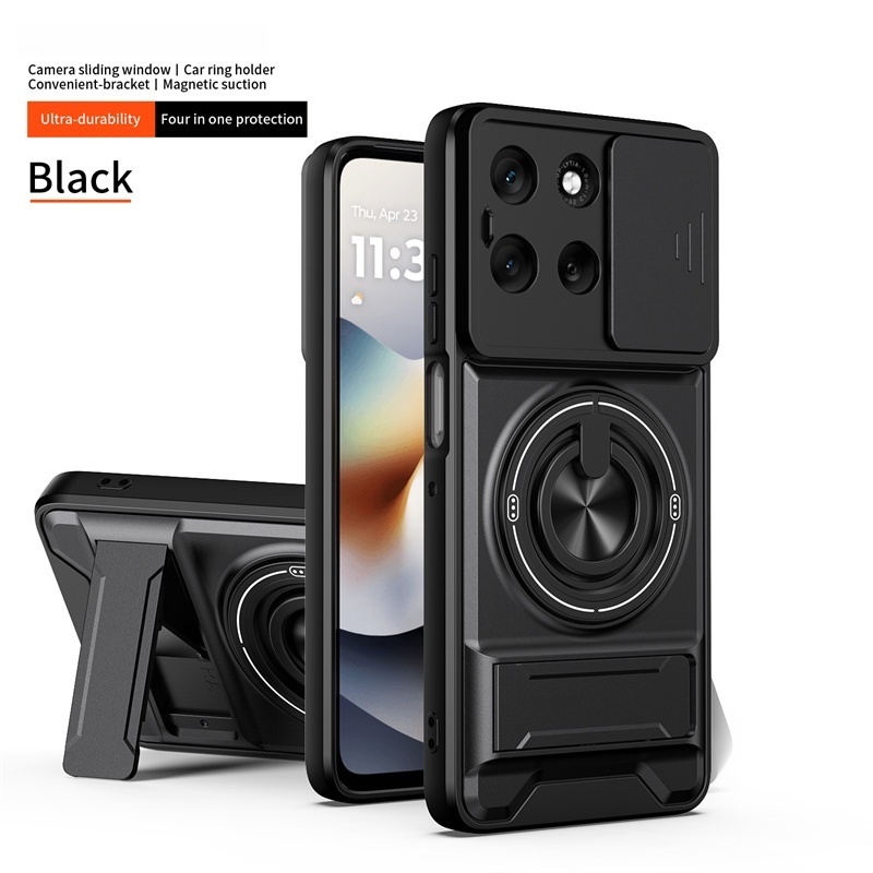 Rüstung Auto Magnetische Ring Fall Für Motorola Moto G56 G86 G35 G55 G34 G54 G64 G84 G13 G23 G53 Objektiv Schützen Abdeckung Ständer Halter Funda: Beige / Motorola moto g54 power