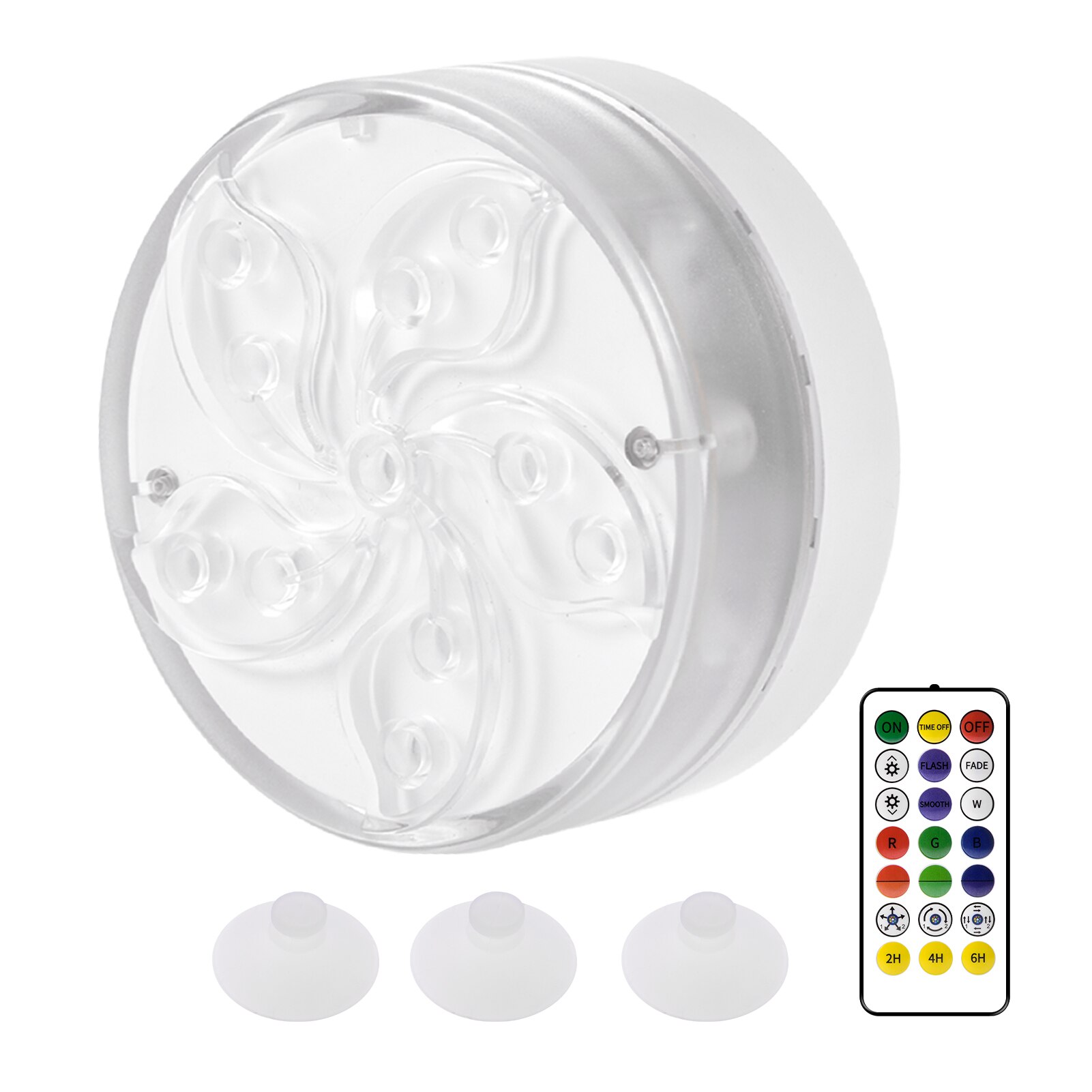 Fish Tank Onderwater Lamp Waterdicht Rf Led Verlichting Afstandsbediening Aquarium Kerst Dompelpompen Huis Tuin Decor Landschap: 1PCS