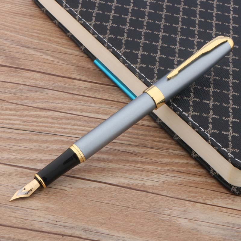 Baoer 388 Metalen Blauw Gouden Klassieke Vulpen Handtekening Pen Briefpapier Kantoor Schoolbenodigdheden