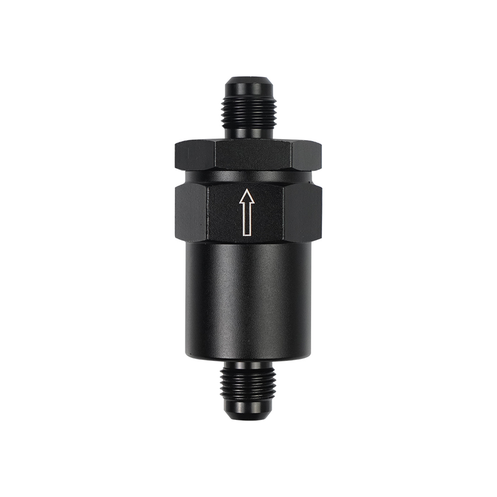 6AN Black Billet Inline Fuel Filter 30 Micron Aluminum FF-1065A-BK: Default Title