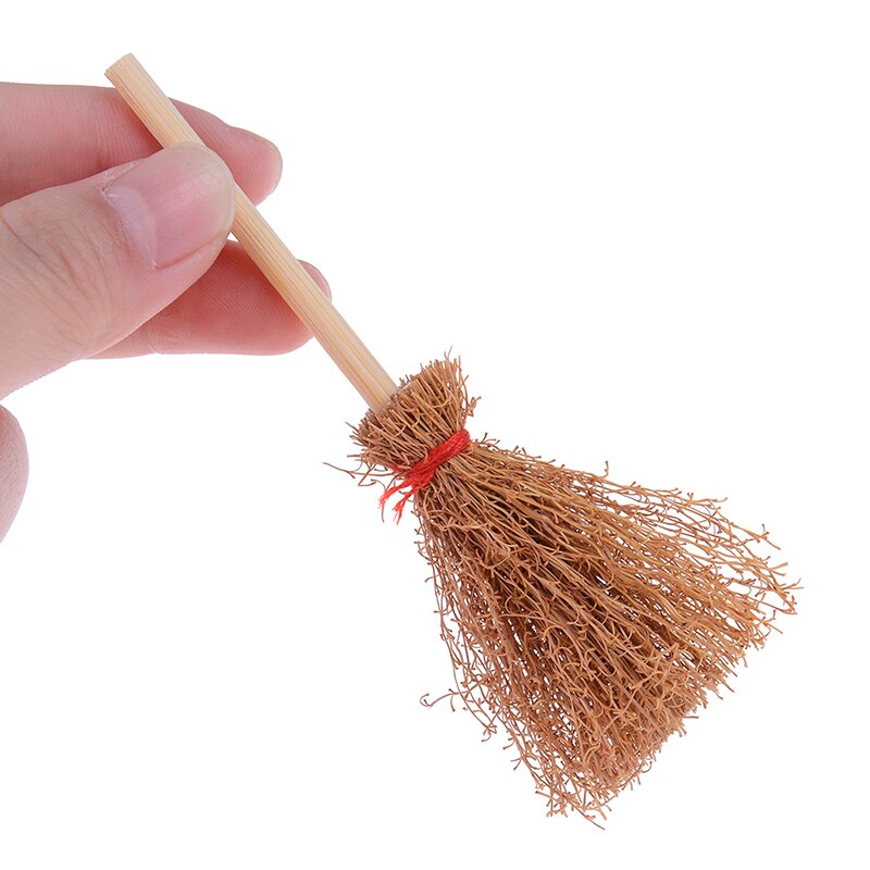 1:12 Doll House Miniature Fairy Garden Broom Cleaning Tools