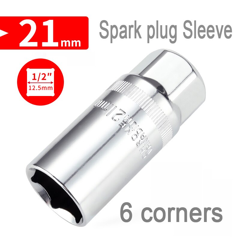 1 Pcs 14 16 21mm Spark Plug Socket Wrench Car Disassembly Repair Sleeve Wrench 3/8 1/2 inch Shrapnel Socket Wrench Tool