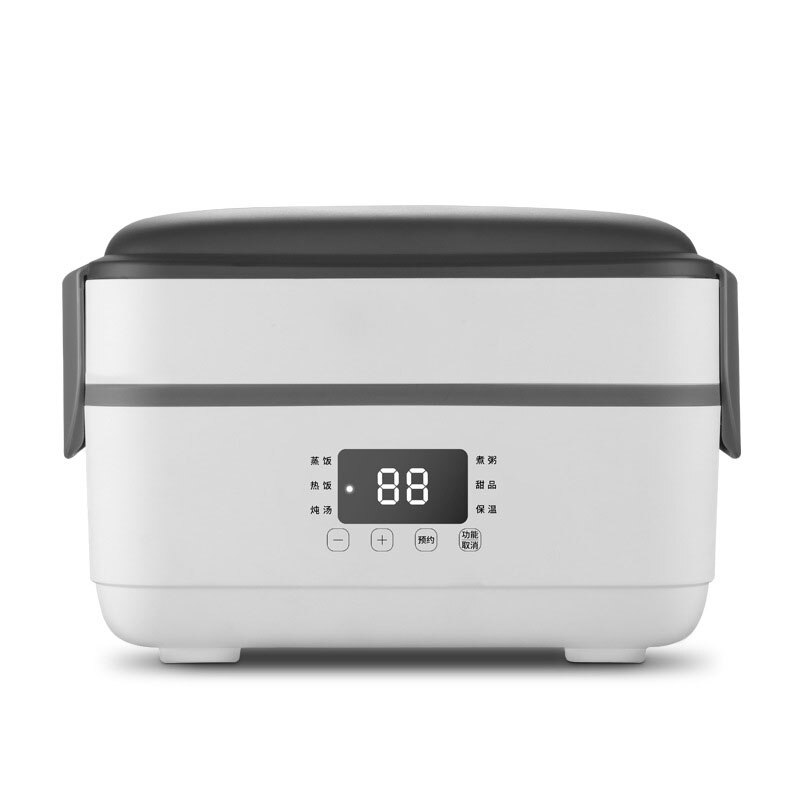 Dobbeltlags elektrisk madkasse lille riskoger automatisk opvarmning timing isolering mini kontorarbejder madlavning ris kasse: Os
