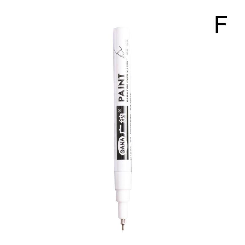 1pc metalliske tuschpenne 8 farver til vælg 0.7 mm ekstra fine point malertusch, giftfri permanent tuschpen diy art markør: Hvid