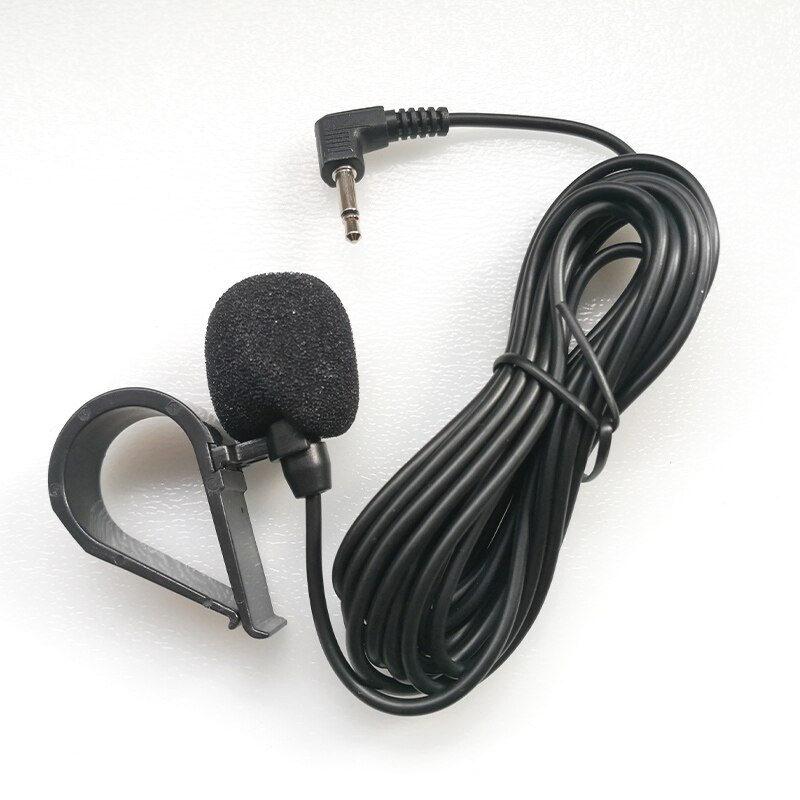 3.5mm 3m Wired Car Navigation GPS Mini Microphone Collar Clip Lavalier Microphone Car DVD Megaphone Loudspeaker Microphones