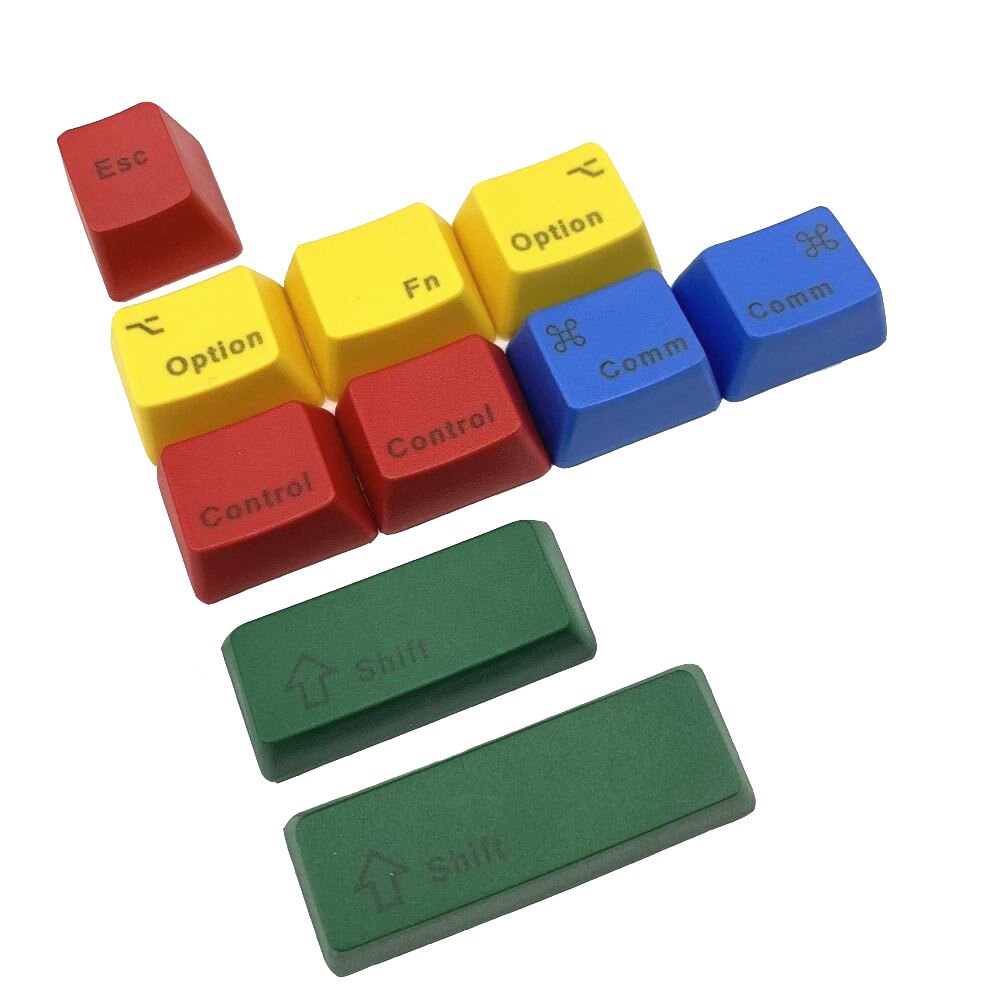 10 Keys OEM Profile PBT Keycaps for Mechanical Keyboard Mx Switches Personality Top/side Engraving Key Cap Large Key Area