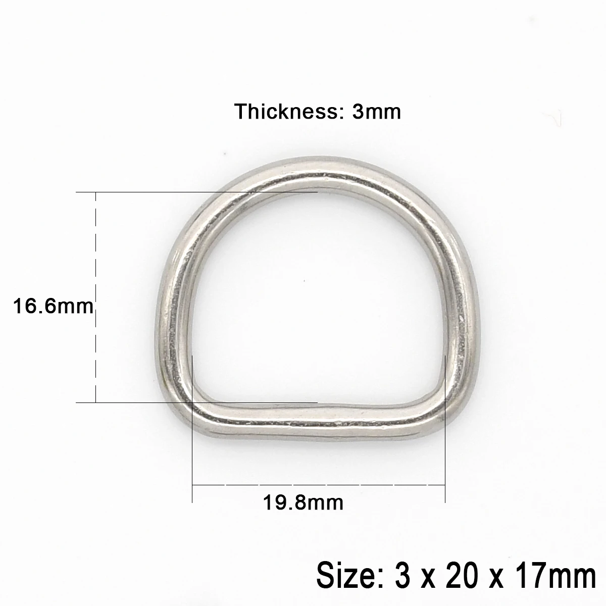 Cierre de hebilla de anillo Dee D de acero inoxidable para Collar de perro mascota, mochila, bolso artesanal de cuero, correa, cinturón, correas, piezas de prendas: Latón envejecido