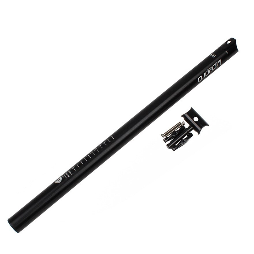 Litepro foldesykkel ultralett setepinne setestang aluminiumslegering 33.9 * 600mm setepinne seterør seterør 80g: Svart
