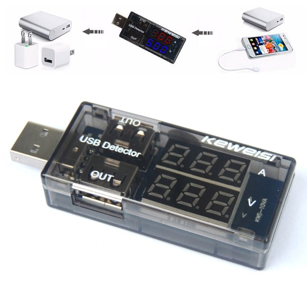 KWS-10VA Dual USB Strom Spannung Lade Detektor Tester Batterie Voltmeter Robust Amperemeter Ladegerät Arzt Tester