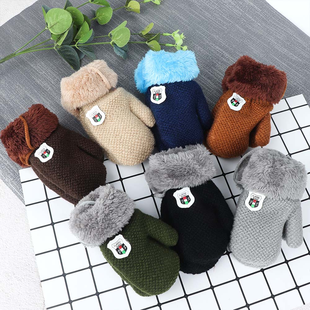 Nuovo Arrivo di Inverno Del Bambino Delle Ragazze Dei Ragazzi A Maglia Guanti Caldi Guanti di Corda Finger Completa Mittens Guanti per I Bambini Del Bambino Bambini CTMC4A17