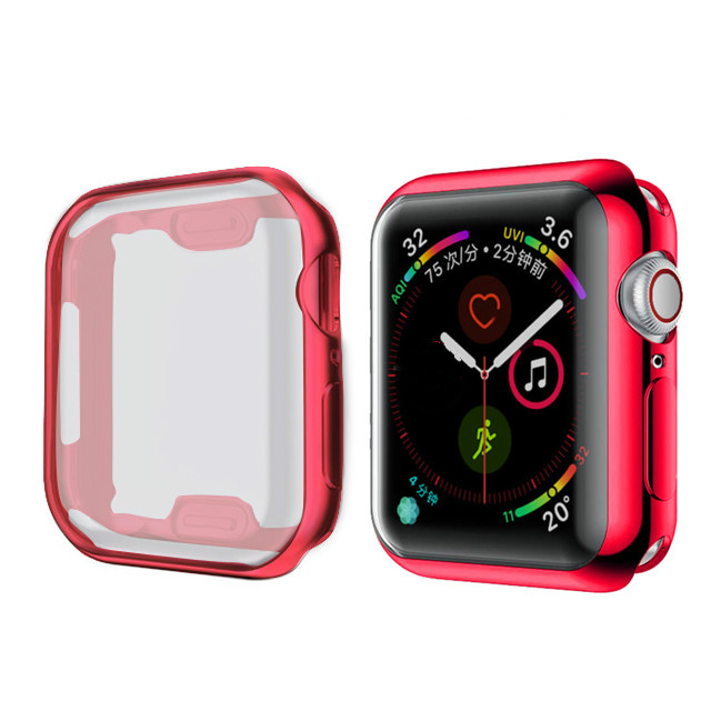 Cover voor Apple Watch Ultra 9 8 7 6 SE 5 4 Screenprotector voor iWatch-serie 38 mm 40 mm 41 mm 42 mm 44 mm 45 mm 49 mm Soft Clear Case: XS / Kaki
