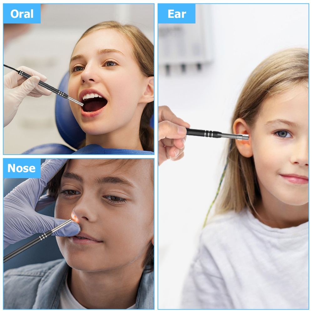 3 in 1 Ear Cleaning Endoscope Earpick With Mini Camera HD Earwax Removal Kit Ear pick Otoscope Borescope Ear Care