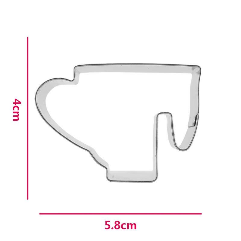 Theepot cirkel metalen koekjesvorm hangende beker patisserie koekjesvorm reposteria fondant cupcake gebak bakgereedschap