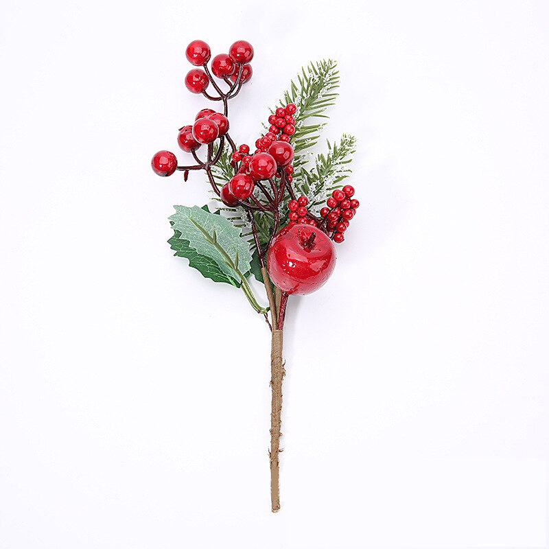 1 st konstgjord blomma röd pärla ståndare bär gren för gör-det-själv alla hjärtans dag låda hantverk bröllop juldekoration blomma: L2