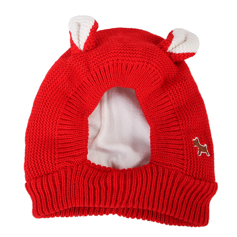 Mascota perro gato gorros abrigados de invierno sombrero para mascotas lindo gorros para perros divertido disfraz Cosplay Chihuahua mascota Cap accesorios de Navidad: red