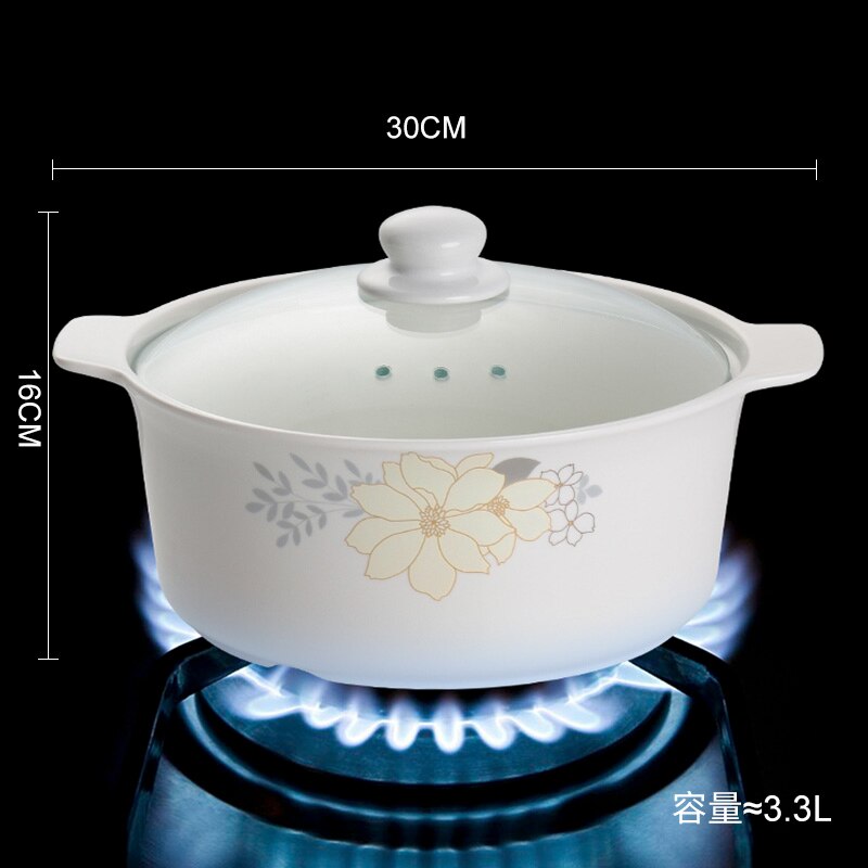 Just one pot Casserole heat-resistant health stew pot ceramics Soup pot stew pot open flame household gas porcelain pot