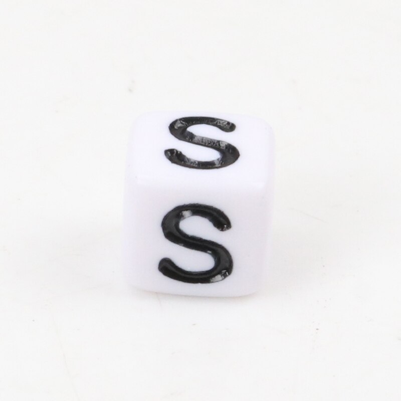 , cubo de alfabeto con letras blancas y negras, cuentas sueltas con letras acrílicas, apto para fabricación de joyas, 6mm, 100 Uds.: Rojo oscuro / other