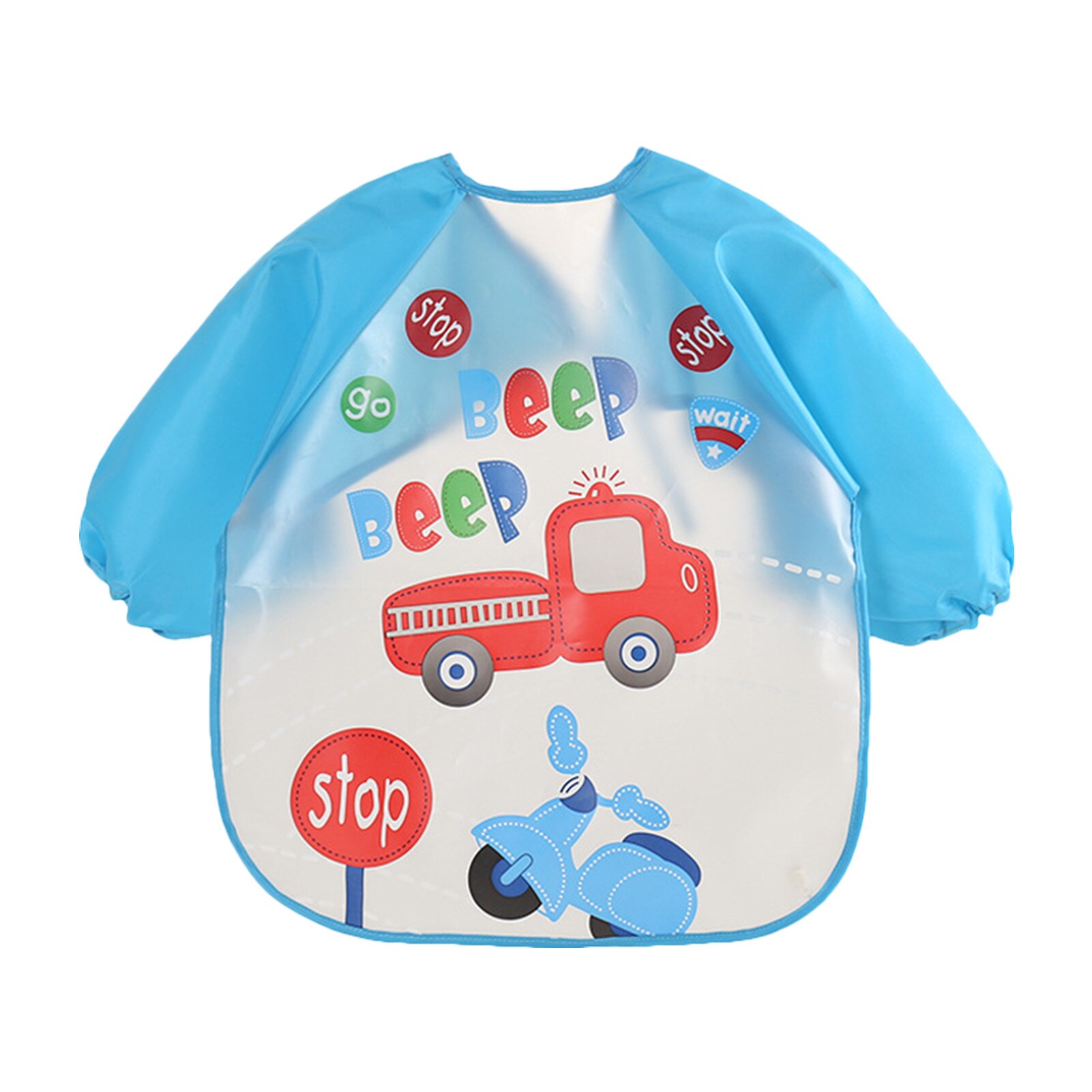 Bebê à prova dwaterproof água coverlet crianças manga longa reverso vestir roupas de jantar babador bebê comer roupas: Car