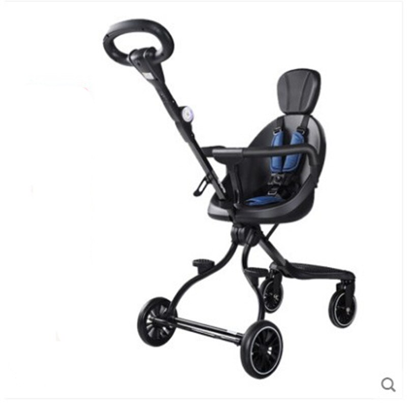 Poussette pliable pour bébé à lumière assise, poussette de paysage haute
