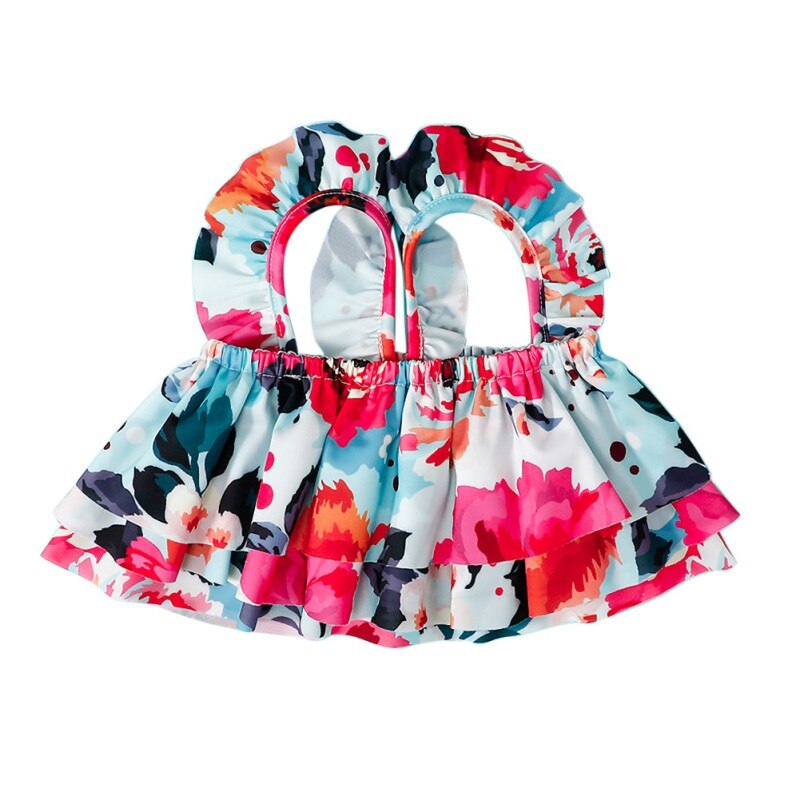 Toddler Girls Swimsuit Bikini Sets Summer Kids Flower Print Swimwear Two-piece Set Children's Bathing Suit Biquini Infantil/