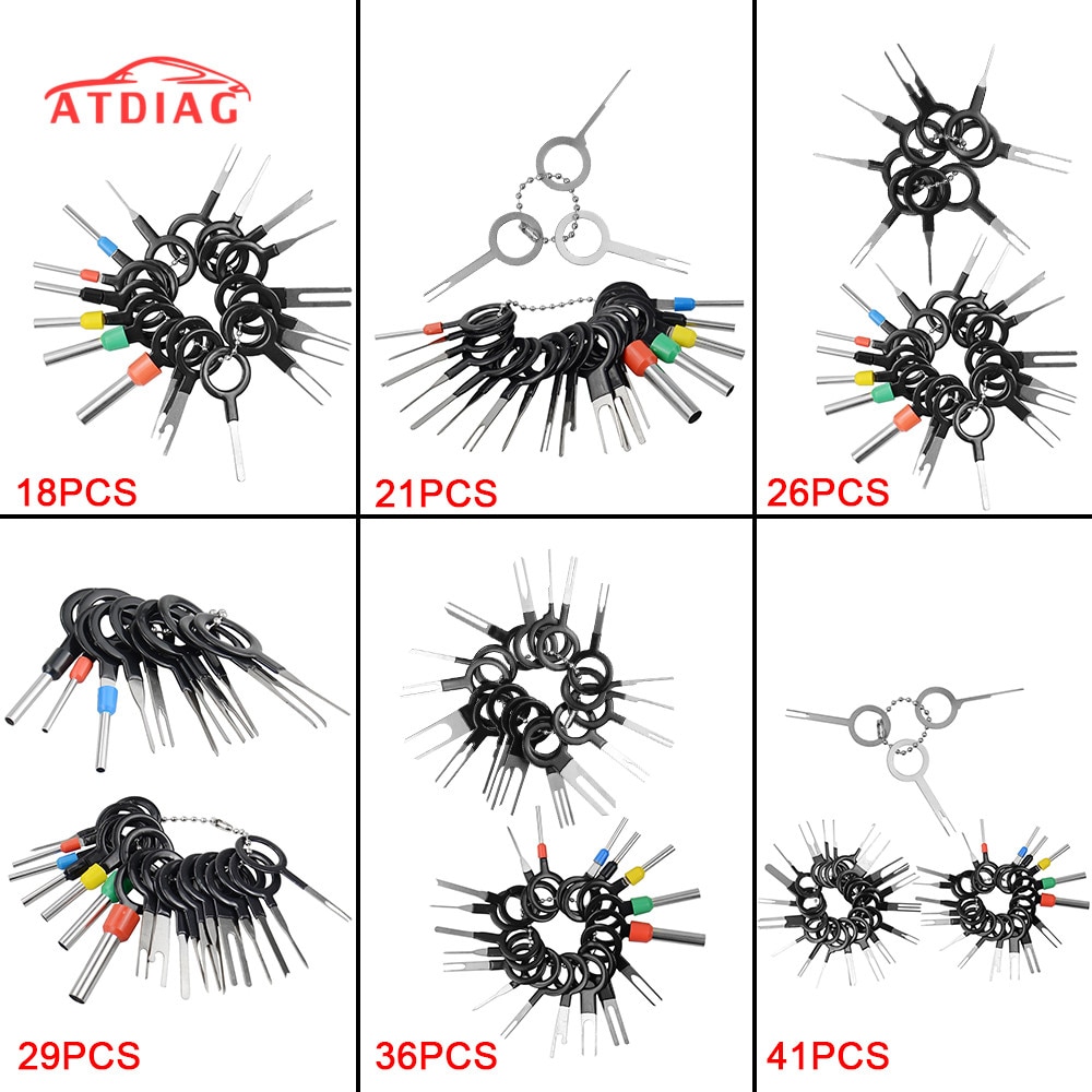 Terminal Removal Tool Car Electrical Wiring Crimp Connector Pin Extractor Kit
