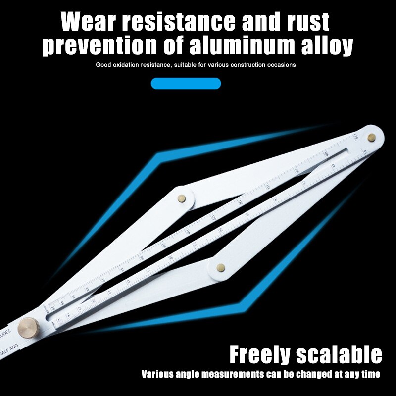 Diagonal Ruler Multifunctional Aluminum Alloy Thicken Adjustable High Precision Measurement Diagonal Ruler-30