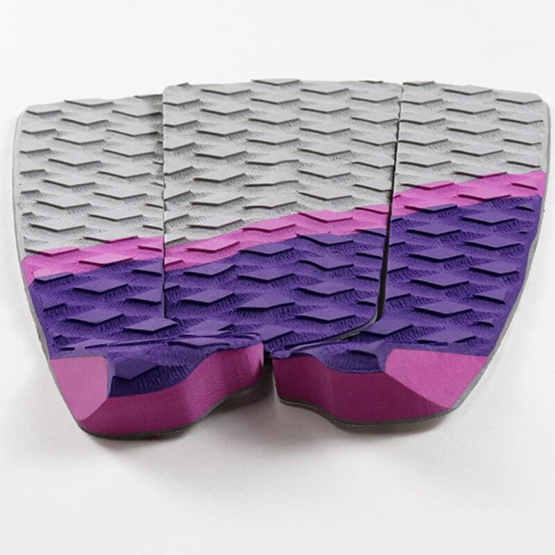 Surfebrett trekkraft pad  - 3 deler surfebrett og skimboard trampefot pad - maksimalt spark hale dekk grep for surfing