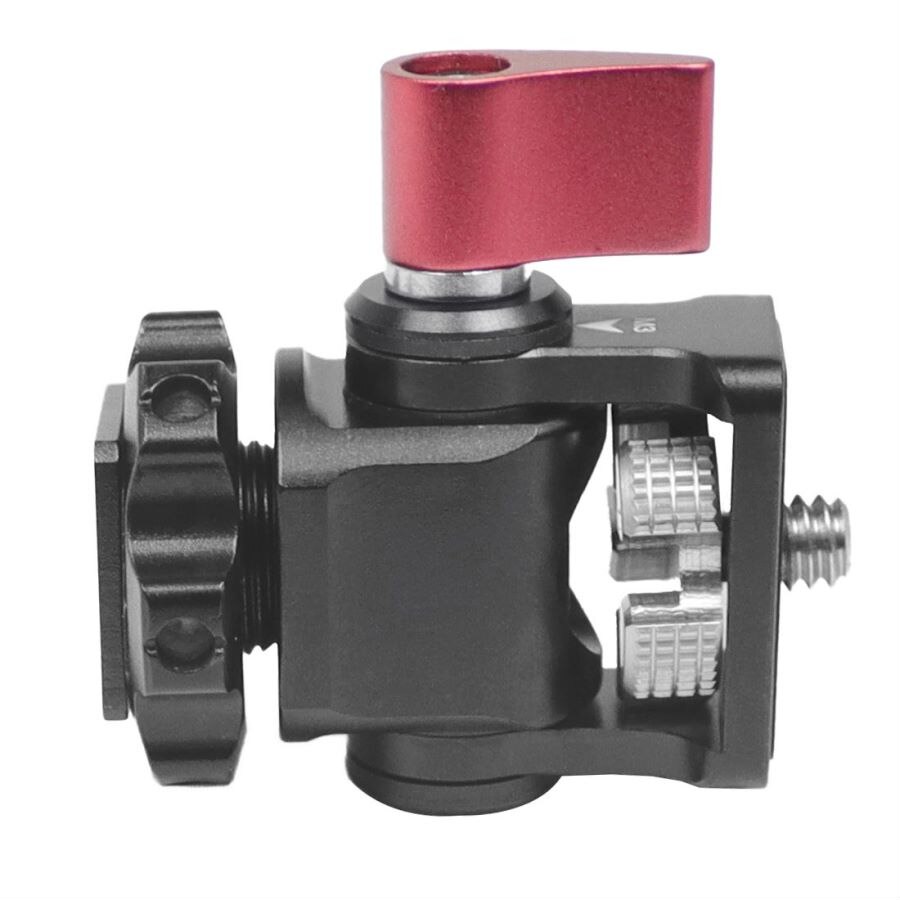 Monitor Holder Cold Shoe Mount for DSLR Camera Monitors Microphone Shoe 360 Degree 180 Degree Adjustable Mount Bracket