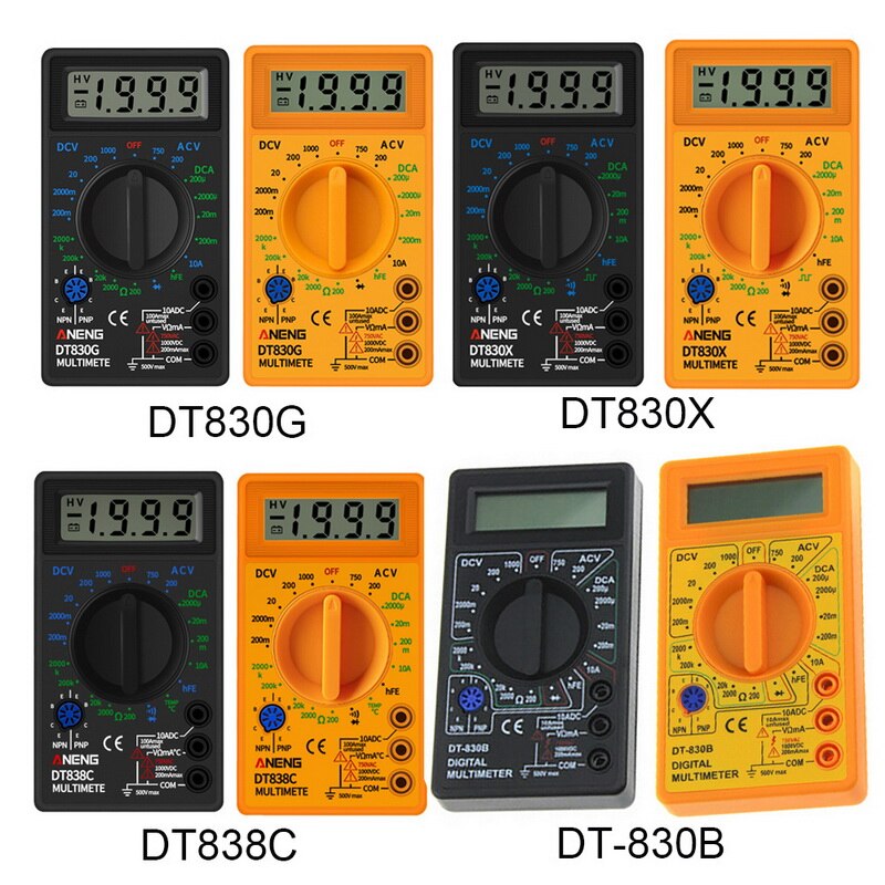 Junejour  dt830b lcd näyttö digitaalinen yleismittari volttimittari ampeerimittari ohmimittari  dc10v ~ 1000v 10a ac 750v testeri