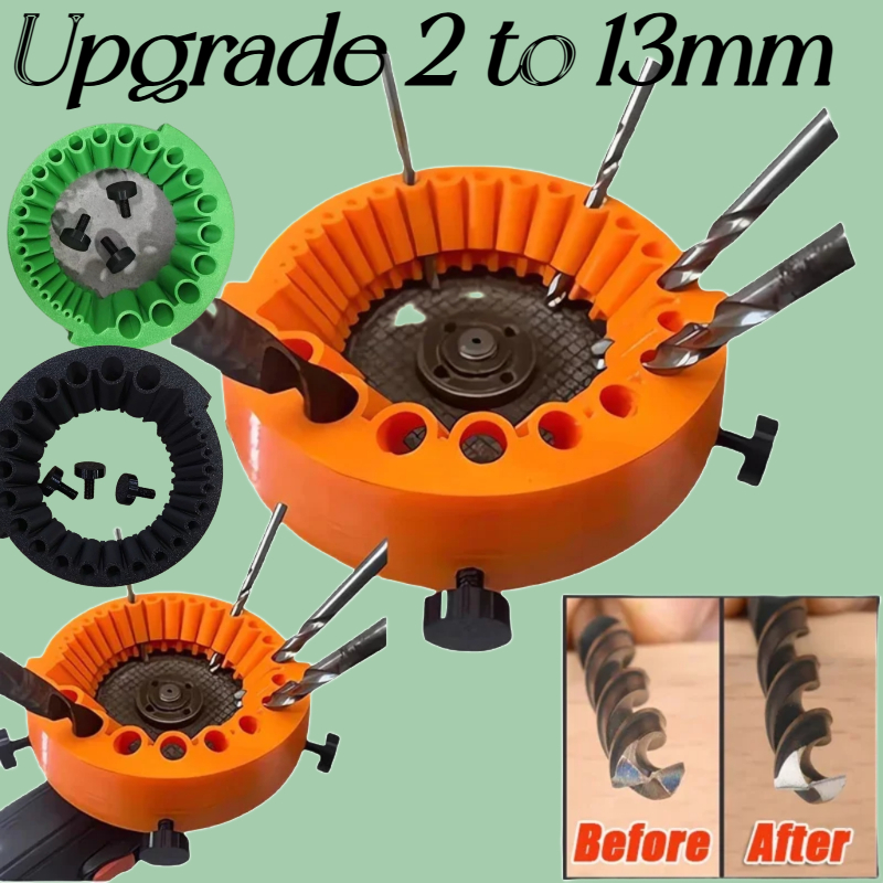 Upgrade 118 Degree Angle Grinder Drill Bit Sharpener Power Drill Bit Grinding Tool for 2 to 13mm Drill Bits Powered Tool Parts