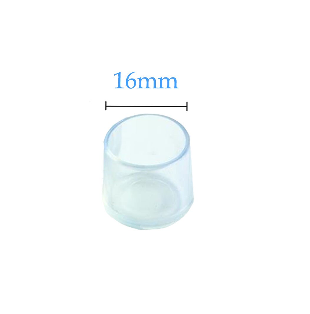 8 stücke Silikon Stuhl Bein Caps Füße Pads Möbel Tisch Stuhl Bein Boden Füße Cap Cover Schutz Transparent möbel beine: circle 16mm